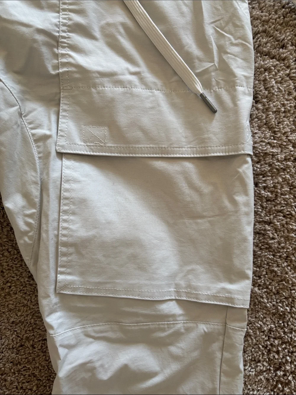 PacSun Light Beige Elastic Waist Cargo pants